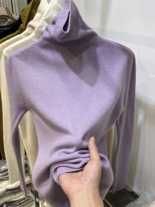 Elegant French Design Turtleneck Knit Sweater