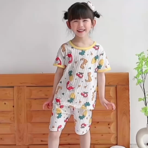 BEEJOY Baju Budak Perempuan Cotton T-Shirt Pants Kids Cute Baby Girl Pyjamas Set Pakaian Bayi Baju Tidur Kanak
