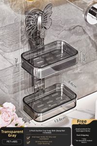 TIANDIYU | Suction Double Layer Drip Waterproof Soap Dish