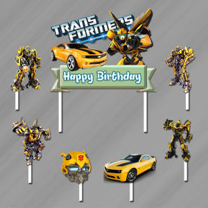 Cake Topper bumblebee transformer happy birthday