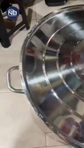 SUBRON Panci Besar Super Tebal 3mm Stok Pot 60cm Sup Soup Masak Banyak Bakso Bakmi Tinggi Rebus Tebal Food Grade Stainless