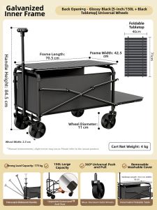 FENGZHAOHUANG | Foldable Large Handcart With Tray