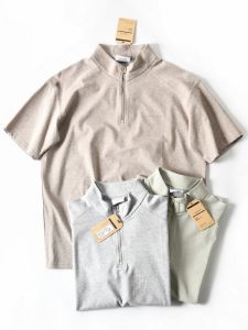 New American Style Loose Fit Casual Cotton T-Shirt Mens Summer Half Sleeve Breathable Short Sleeve Top Fashionable Urban Modern Style