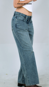 FOD Celana Loose Jeans Wanita Darlla Medium Light 43040F3MJ