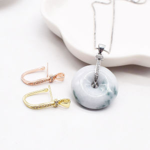 Peace Buckle Pendant Clip-Clasp 925 Silver Plated Buckle Pendant Clip-Clasp Silver Buckle Jade Silver Long Needle Clip Buckle New Arrival