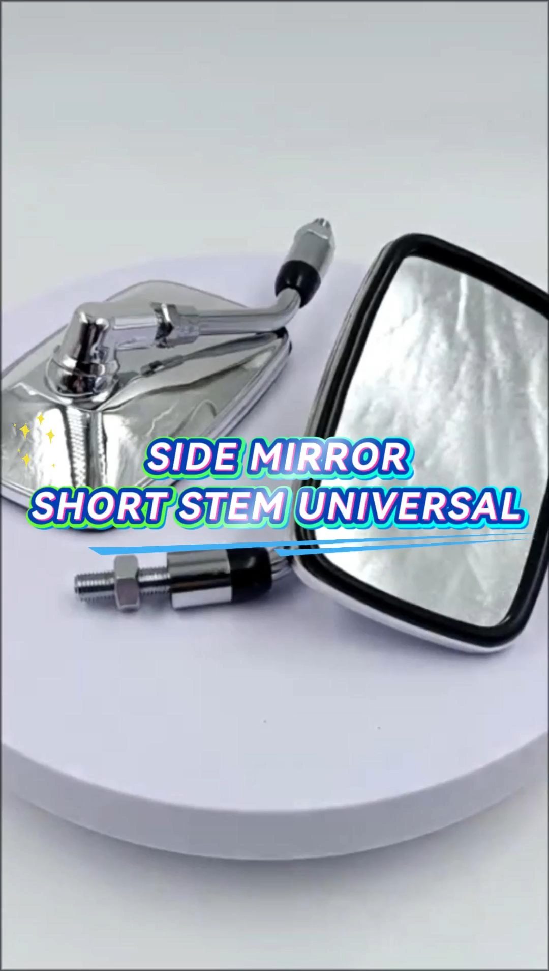 SIDE MIRROR SHORT STEM UNIVERSAL MOTORCYCLE ACCESSORIES