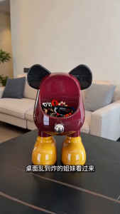 cartoon storage box mickey desktop organizer Dustproof storage box drawer storage