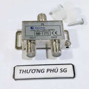 Bộ chia Tivi chia truyền hình cáp Chia Camera  1 ra 2 (Spliter 5 - 1000MHz) / Hiệu PACIFIC