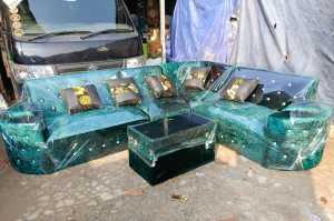 Sofa Sudut Aurel Semangka Tanpa PUK (Khusus Jabodetabekkar)