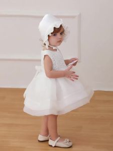 Baptism Lace Dress for Baby Girls Wedding Flower Girl 1Year Old Infant Christmas or Birthday Celebrations Formal dress