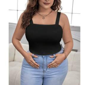 Plus Size Sleeveless Crop Top - CARINA
