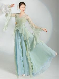 Ethereal Traditional Chinese Dance Costume for Performance