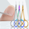 Stainless Steel Cuticle Scissors Dead Skin Remover For Nails Art Clippers Russian Nail Scissors Manicure Curved Tip Scissor. 