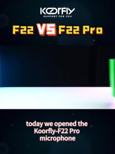 KOORFLY F22 Pro Professional 48V Condenser Microphone with Cardioid Pickup and Arm Stand - Studio Quality Recording Mic for Broadcast