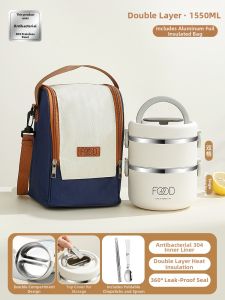 YOULUNMEI | Microwavable Portable Stainless Steel Lunch Box
