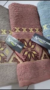 PROMO Handuk Motif Tanggung Katun Healthy Home Laki-laki Perempuan Ukuran 50 x 100