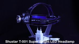 High Power Headlamp LED Cree XML T6 + Charger - 568D super terang Lampu Kepada LED Lampu Sorot Memancing T6 3 Mode Lampu Kemah Super Terang Tahan Air Dapat Dizoom Didukung Oleh Baterai 2X18650