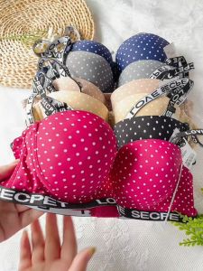 New Ladies bra push-up with hand cup A polka-dots design “Love Secret” strapless bra for women