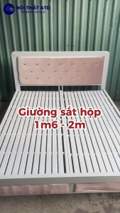 Giường sắt đơn gia đình sắt hộp 80 x 40