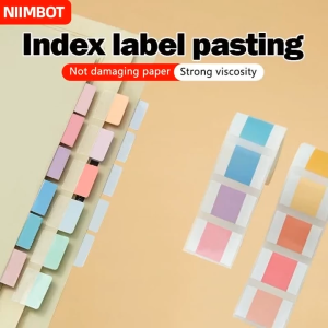 NIIMBOT B1/B21/B3S Color Index Tabs - Self-Adhesive Study Labels for School Office File Organizing