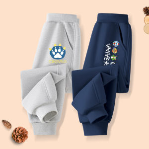 Spring Autumn Boys Sports Pants Casual Loose Fit Long Trousers Childrens Clothing Polyester Fiber Non-Fleece Elastic Waist