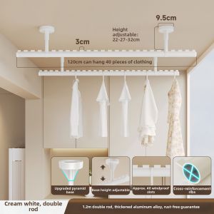 MINGZHI | Clothes and Quilt Drying Rod Side-Mounted Hanging