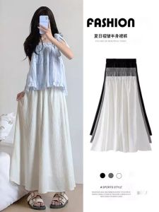 Váy Xếp Ly Lụa Băng Cho Nữ Mùa Hè Thu Mới Về Váy Chữ a Xếp Ly Dài Vừa Phải Cạp Cao Quần Dài Đa Năng Thoải Mái