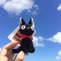 Studio Hayao Miyazaki Kiki's Delivery Service Black JiJi Plush Toy Cute Mini Black Cat Kiki Stuffed Toy Keychain Pendant. 
