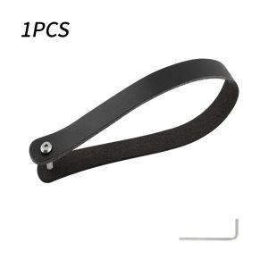 MUQZI For Brompton Folding Bike Quick Release Front Carrier Strap Rope Cowhide Handle Pull Ring