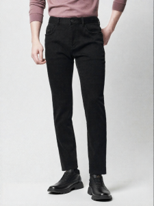 Modal Men Youth Business Casual Straight Trousers Fashion Slim Pants