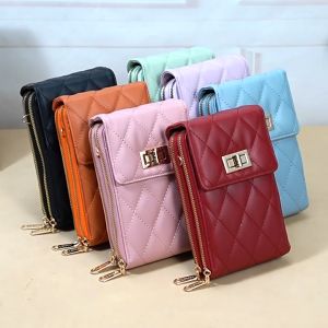 MIND&WELL-กระเป๋าสะพายผู้หญิง เกรดคุณภาพสูง กระเป๋าสะพายข้าง หนังพียู ปรับสายได้ กระเป๋าใส่มือถือแฟชั่น  LY-L6001