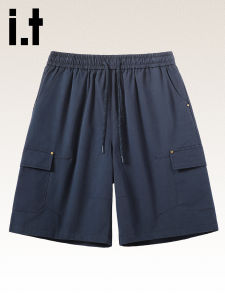 izzue | Mens Outdoor Cargo Shorts Cotton Straight Leg