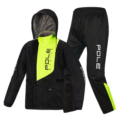 POLE－RACING | ชุดเสื้อและกางเกงกันฝนแบบแยกชิ้นสำหรับทุกเพศ