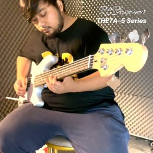 THETA-5 Series 5 String Bass Guitar (RCStromm/ Gamma  / MB205) Electric Bass Guitar Package Comes with cable bass guitar set beginner bass guitar package with 15watt Bass amplifier speaker 5 tali bass gitar