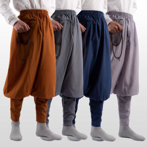 Lightweight Breathable Monastic Clothing Summer Short Coat Pants for Men And Women Loose Fit Pure Color Taiwanese Hemp