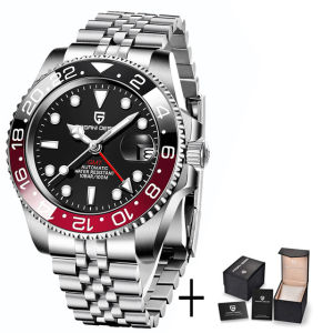 Pagani Design | New V2 Pagani Design 40mm Mens Automatic Mechanical Watch Sapphire Stainless Steel GMT Watch Top Brand Mens Watch Sport
