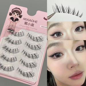 5 Pairs Wispy 3D Volume False Eyelashes Reusable Strip Lashes New Chinese Style Fox Lashes Thin Band for Women Makeup