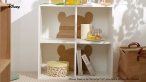 Disney Home ตู้เก็บของ DISNEY รุ่น POOHCUBE-I/4S สีขาว (70x35x70 ซม.)