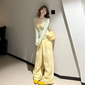 CHANGTONG | Elegant French Style OOTD Set Halter Top & Casual Pants