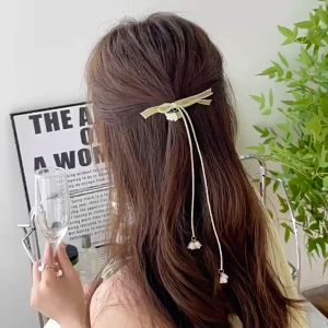 Dây cột tóc hoa Lily màu xanh lá xinh xắn dành cho nữ PK144