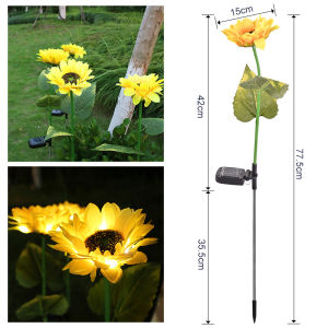 JUYU | Waterproof Solar Sunflower Simulation Lawn Light
