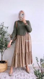 YUNITA Setelan Set Rok Wanita Muslim Terbaru Kekinian Baju Knits Premium Import Cantik Mewah Murah Viral 2025