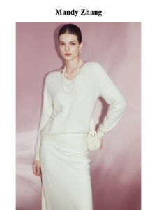 V-neck Luxurious Wool & Cashmere Knitwear Sweater