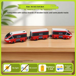 Electric Wooden Train Head Compatible with Wooden Tracks