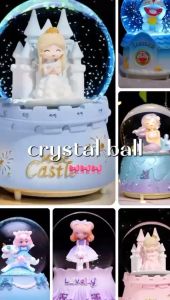 Fancy Crystal Ball With Music & Light Snow Globe Musical Box Unicorn Elsa HK Snow Globe Murah  [MALAYSIA READY STOCK ]