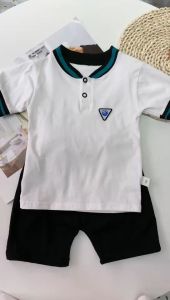 TREEHOUSE 0 to 4 years old infant polo shirt for boys Casual cotton short-sleeved top + shorts two-piece childrens set