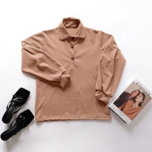 Kate Blouse Atasan Kameja wanita Waffle Knit