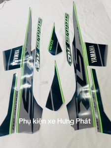 Bộ tem decal dán xe máy Yamaha Sirius RC 2024 màu xanh lá kawa zin thái siêu đẹp