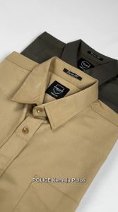 POLICE Kemeja Polos Cotton Twill Regular Fit Pria