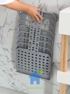 MH Laundry Foldable Clothes Hamper Basket Bathroom Toilet Toy Storage Bucket Washing Hamper Basket Foldable Rack